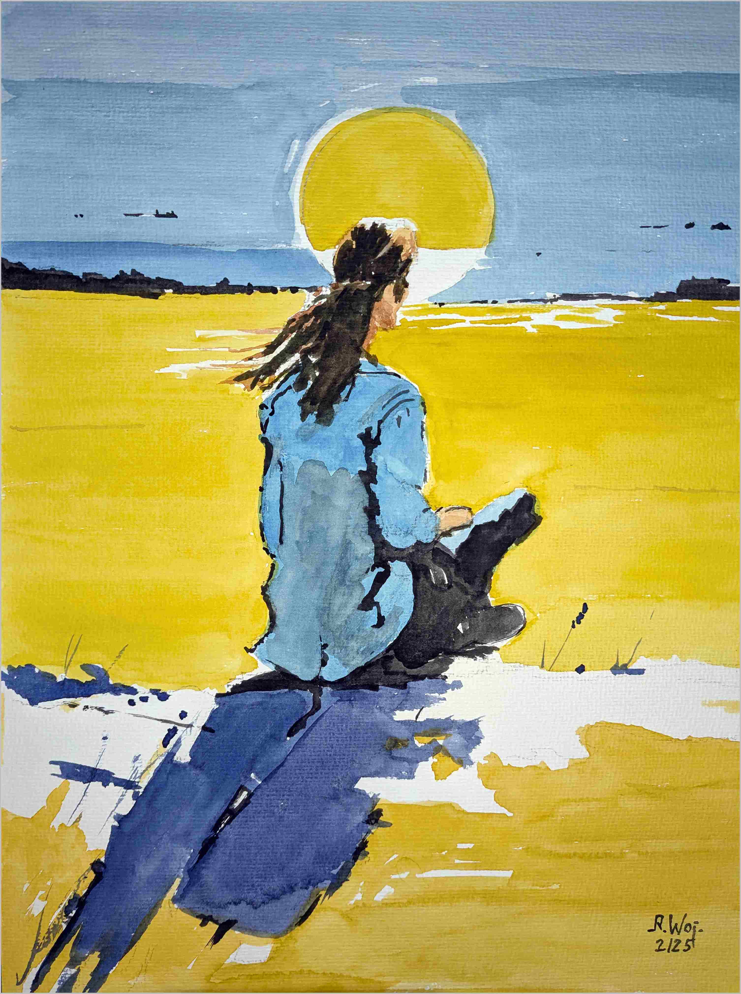   Frau am Strand